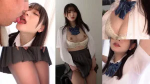 smuc134/巨乳制服JKがおぢさんといちゃラブ着衣セックスしてたっぷり中出しされてしまうエロ動画【静河】